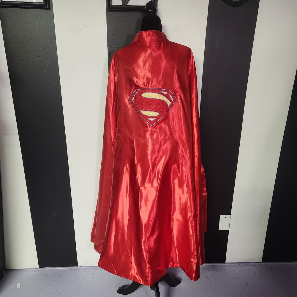 ♥️JUSTICE LEAGUE ADULT SUPERMAN EMBROIDERED CAPE BEAUTIFUL COSTUME PIECE
